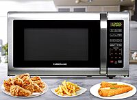 Farberware 1.6 Cu. Ft. Countertop Microwave Oven – 1100 Watts Power, Auto Cook Settings, Defrost