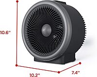 BLACK+DECKER Space Heater 1500W, Flameless Portable Heater with Overheat Protection 1 Piece Turbo Heat/Fan