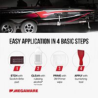 MEGAWARE KEELGUARD Self-Adhesive DIY Keel Guard 5-Inch Wide (9 Standard Lengths, 11 Colors)