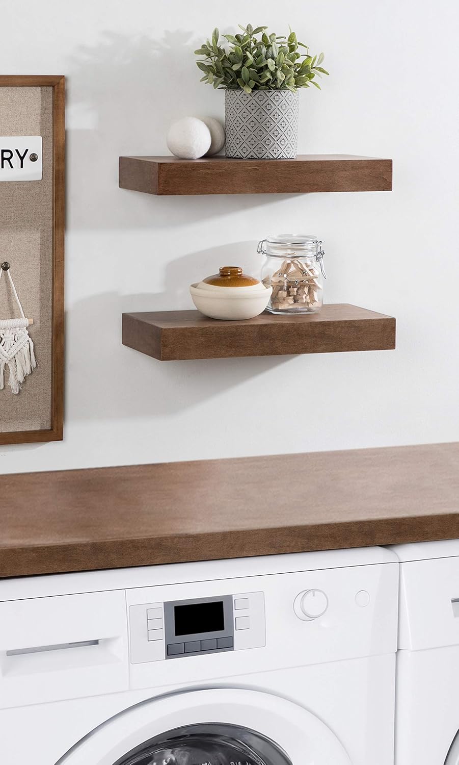 KATE AND LAUREL Havlock Modern Floating Wall Shelves