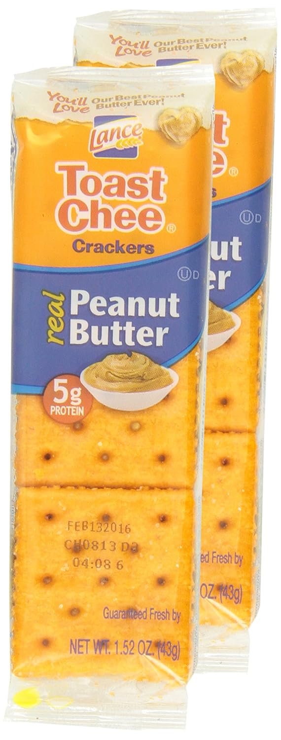 Lance Toast Chee Peanut Butter Crackers, Pack of 6, Box Of 40