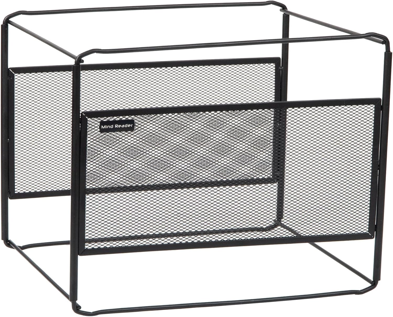 Mind Reader Hanging File Folder Organizer, Desktop Organizer, Metal Mesh, 13" L x 9.75" W x 10.25" H