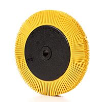Cubitron Radial Bristle Brush, Aluminum Oxide, 6000 rpm, 8 Diameter x 1 Width, 80 Grit, Yellow (Pack of 1)