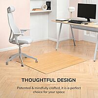 Anji Mountain Office Chairmat Thickest & Sturdy Bamboo Chairmats Highly Premium Quality Anti-Slip Heavy Duty
