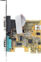 StarTech.com 2-Port PCI Express Serial Interface Card, Dual Port PCIe to RS232 (DB9) Serial Card, 16C1050 UART