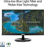 ASUS VP229Q 21.5” Monitor, 1080P Full HD, 75Hz, IPS, FreeSync/Adaptive-Sync, Eye Care, HDMI DisplayPort VGA, Frameless, VESA Wall Mountable BLACK 22" IPS 75Hz Framless w/DP
