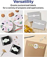 Avery Matte White Removable Wraparound Band Labels, Sure Feed Technology, 2-3/8" x 8", Cigar Band Labels, Laser/Inkjet Printable, 45 Total 45 labels