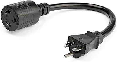 StarTech.com 1ft (30cm) Heavy Duty NEMA L5-20R to NEMA 5-20P Extension Cord, 20A 125V