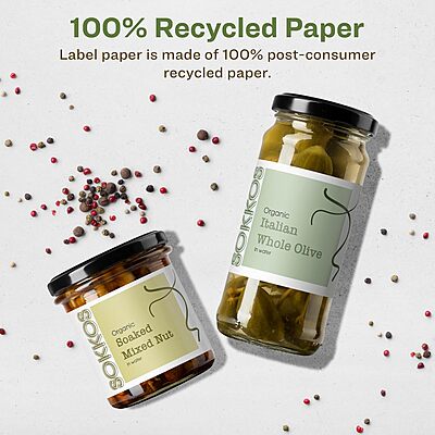 Avery EcoFriendly Matte White Recycled Rectangle Labels, 2.25" x 7.75", Print-to-The-Edge, Permanent Adhesesive