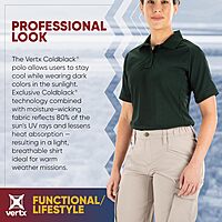 Vertx Women's Coldblack Short Sleeve Polo Shirt - Breathable, Moisture-Wicking, UV Protection