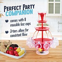 Nostalgia LPF230 3-Tier Lighted Party Fountain, Holds 1.5 Gallons, LED Lighted Base