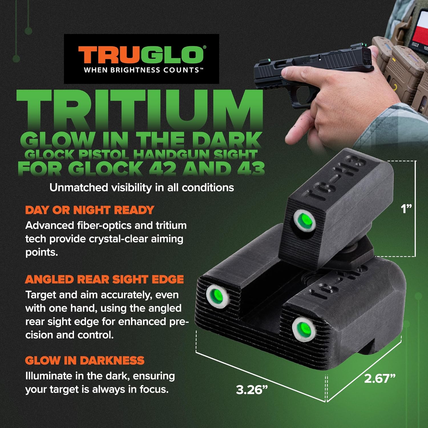 TRUGLO Tritium Handgun Night Sights