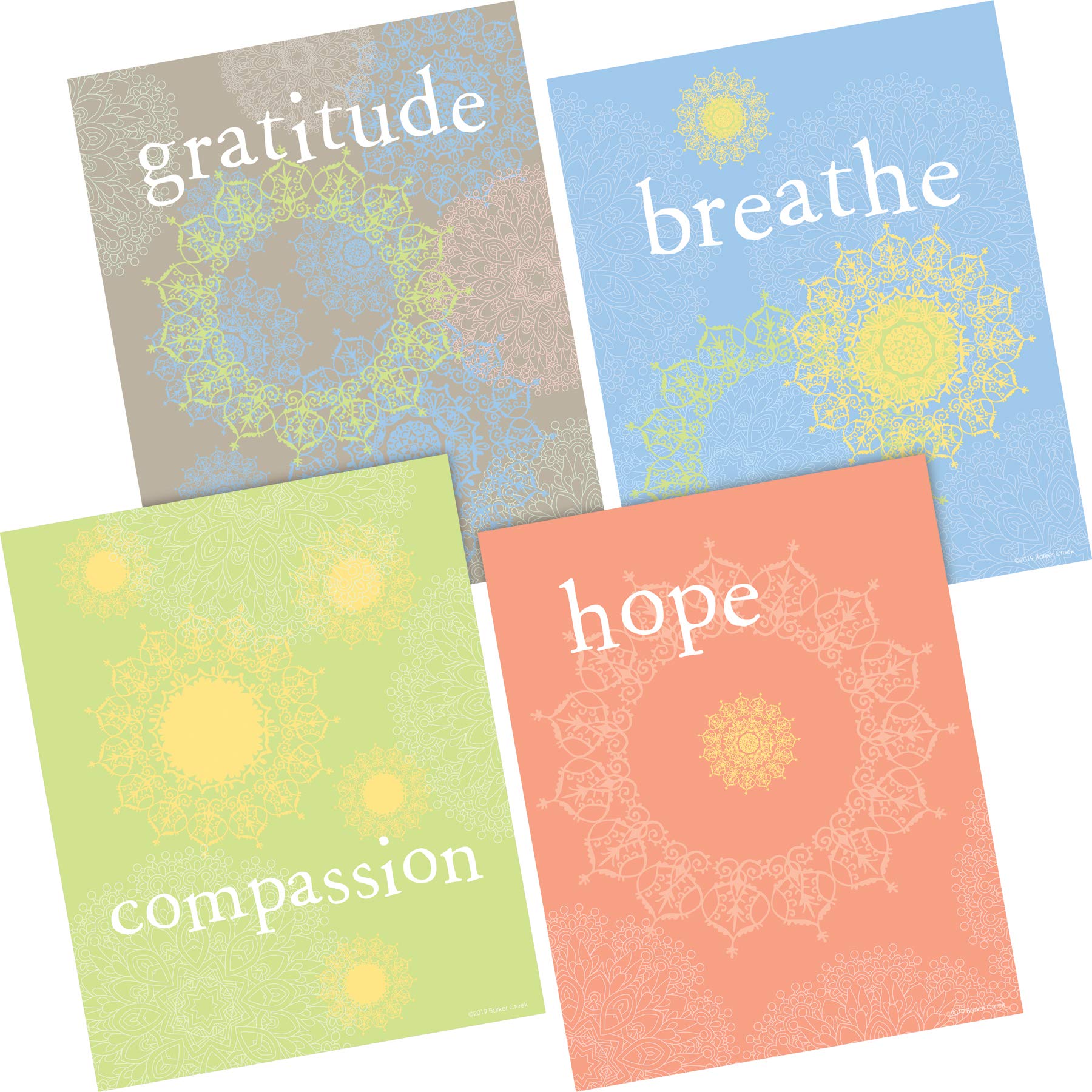 BARKER CREEK Art Print Set - Inspirational Classroom & Home Décor