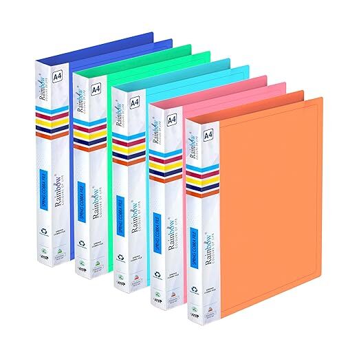 Shuban 4 Pack Durable Plastic A4 Size Cobra Spring Clip File Folder