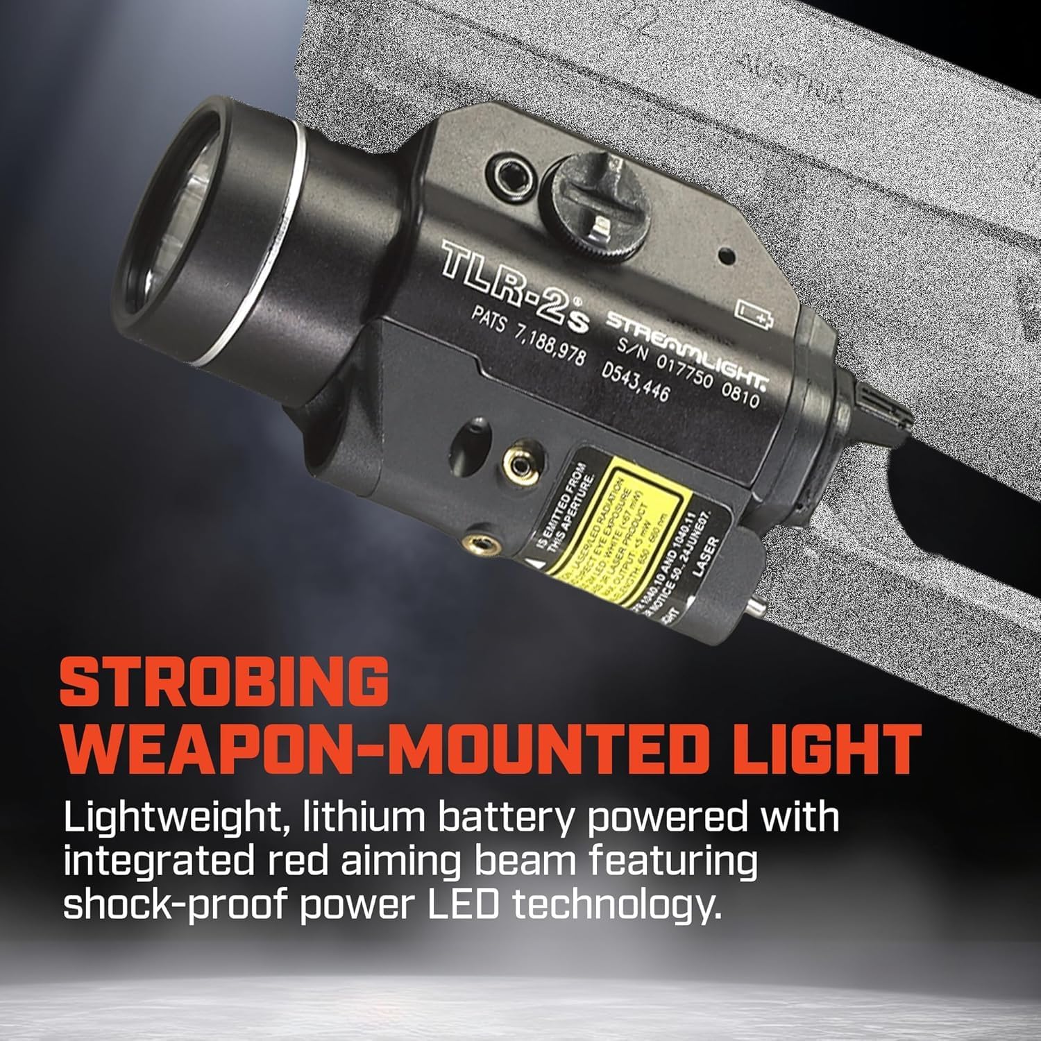 Streamlight 69230 TLR-2s 300-Lumen Rail-Mounted Tactical Weapon Light with Strobe and intergrated Red Beam, Black