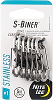 S-Biner Stainless Steel Dual Carabiner #1 - 6 Pack - Stainless