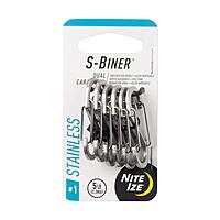 S-Biner Stainless Steel Dual Carabiner #1 - 6 Pack - Stainless