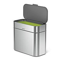 simplehuman Compost Caddy, Detachable and Countertop Bin, 4 Liter / 1.06 Gallon, Brushed Stainless Steel
