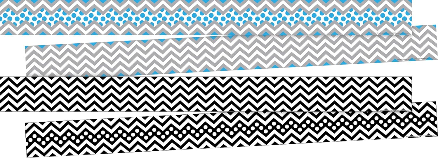 BARKER CREEK Double-Sided Chevron Classroom Border Trim