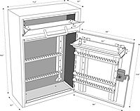 MAIL BOSS Key Boss Heavy-Duty High Security 105-Position Locking Key Cabinet & Drop Box