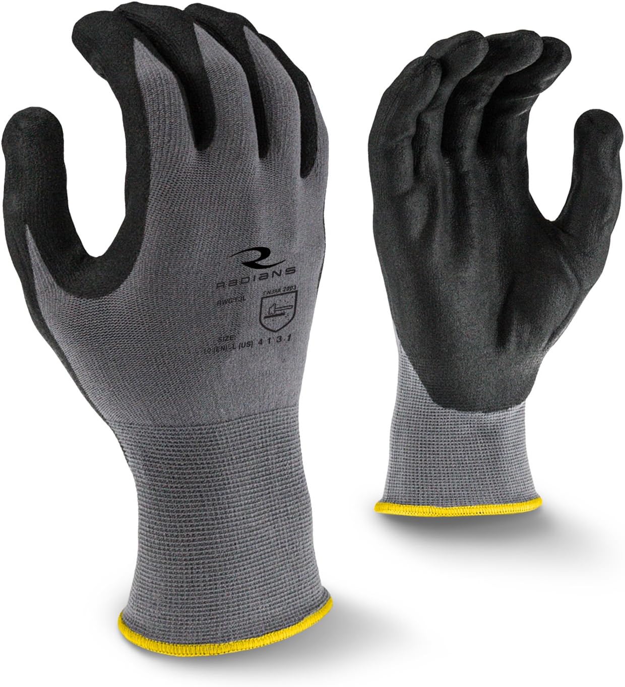 Radians RWG13C Foam Nitrile Gripper Glove - Size M