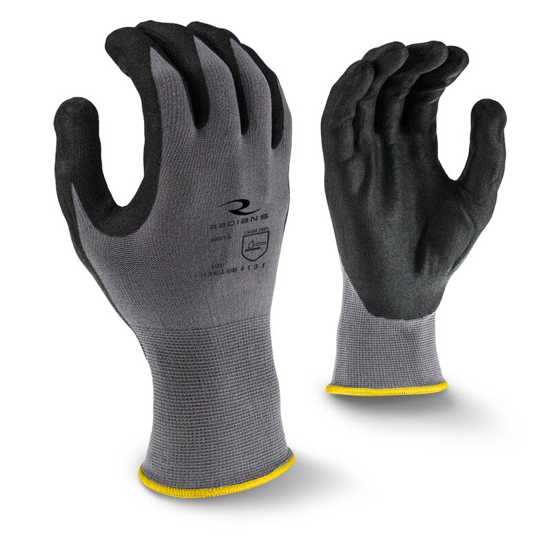 RADIANS RWG13 Nylon/Spandex Foam Nitrile Gripper Glove