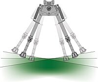CALDWELL XLA Pivot Bipod with Adjustable Notched Legs and Slim Folding Design