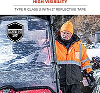 Ergodyne GloWear 8381 Type-R Class 3 Performance 3-In-1 Bomber Jacket