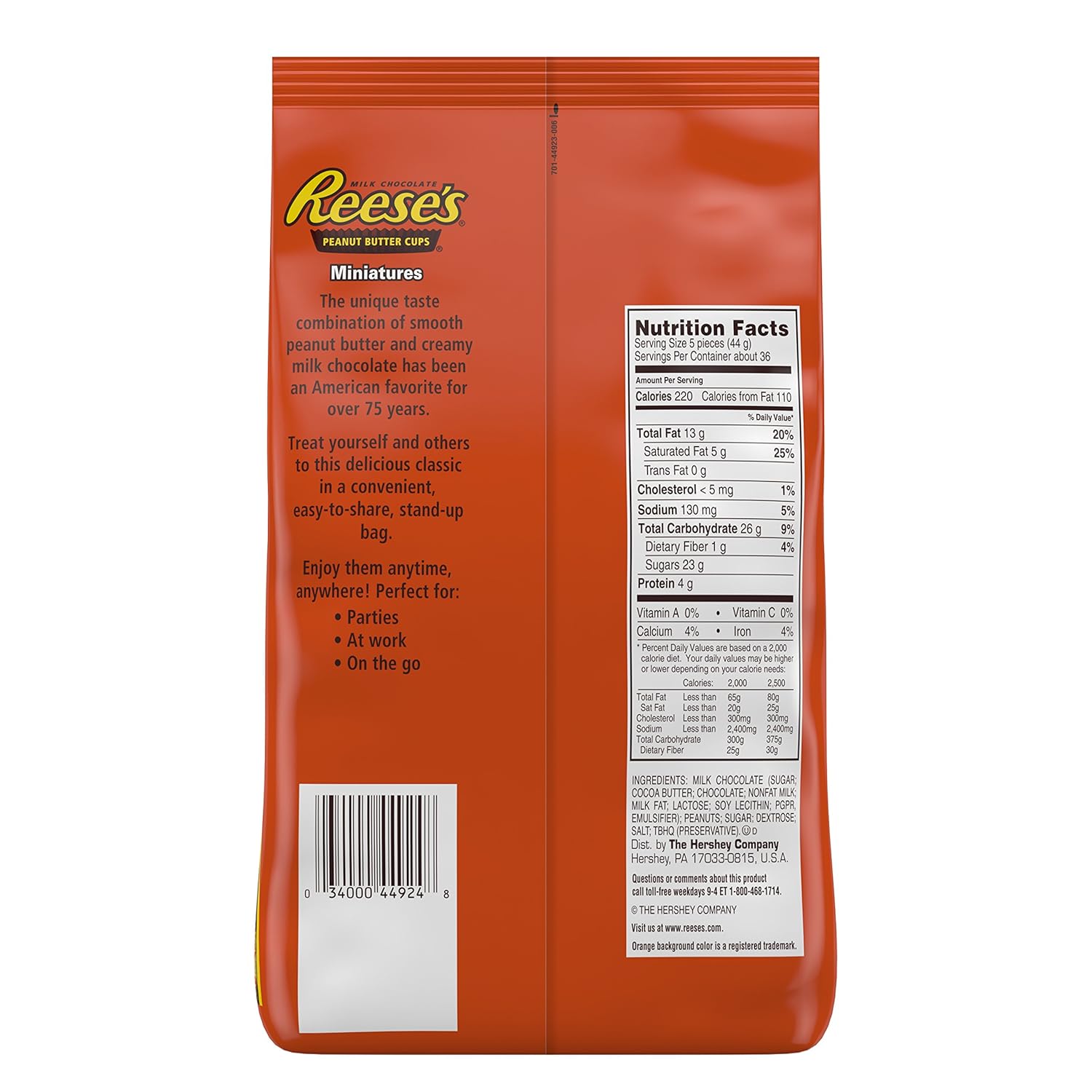 REESE'S Peanut Butter Cups Miniatures, Halloween Candy, Chocolate Candy, 56 Ounce Bulk Candy