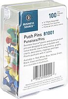Sparco Pushpins, 3/8in, Assorted Colors, Box Of 100