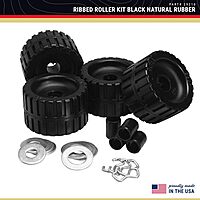 CE Smith - Ribbed Roller Kit - Sturdy Boat & Trailer Parts - Black