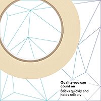 3M Masking Tape 2307, Tan Color, General Purpose, Rubber Adhesive, Crepe-Paper Backing, 48 mm x 55 m, 5.2 mil, 24/Case