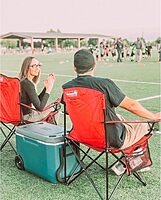 COLEMAN Portable Camping Chair with Built-In 4-Can Cooler, Cushioned Seat & Back