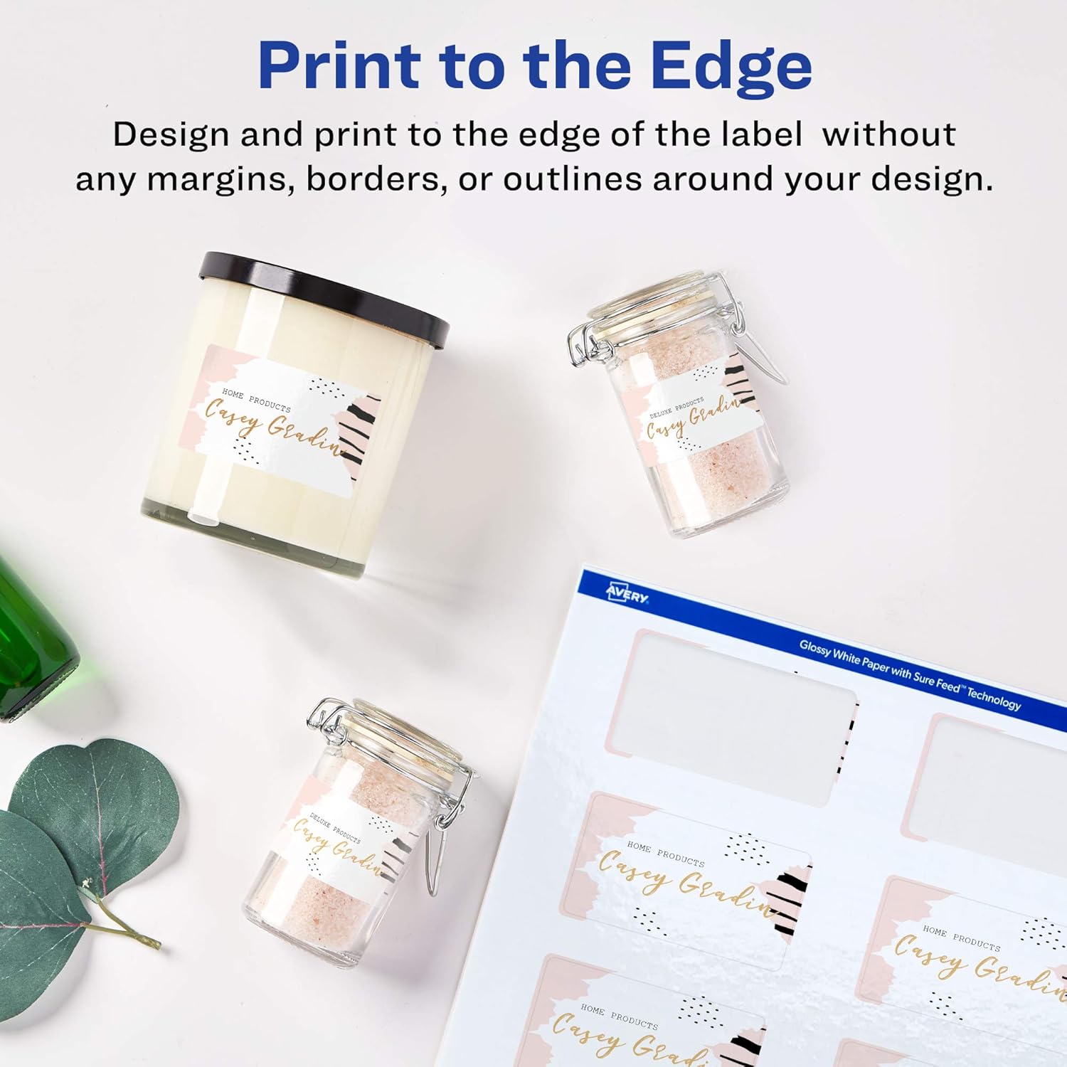 AVERY Glossy Permanent Labels With Sure Feed 94237 Rectangle 2in x 3in White