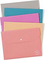 U Brands U-Eco Poly Document Holders, Set of 10, Assorted Brights, Single Pocket, Letter Size (6601U01-12)