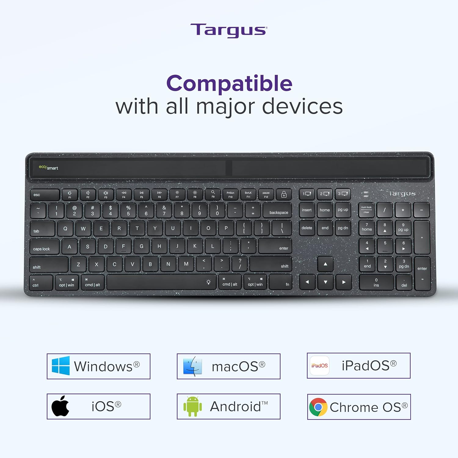Targus Full-Size Sustainable EcoSmart Bluetooth Keyboard