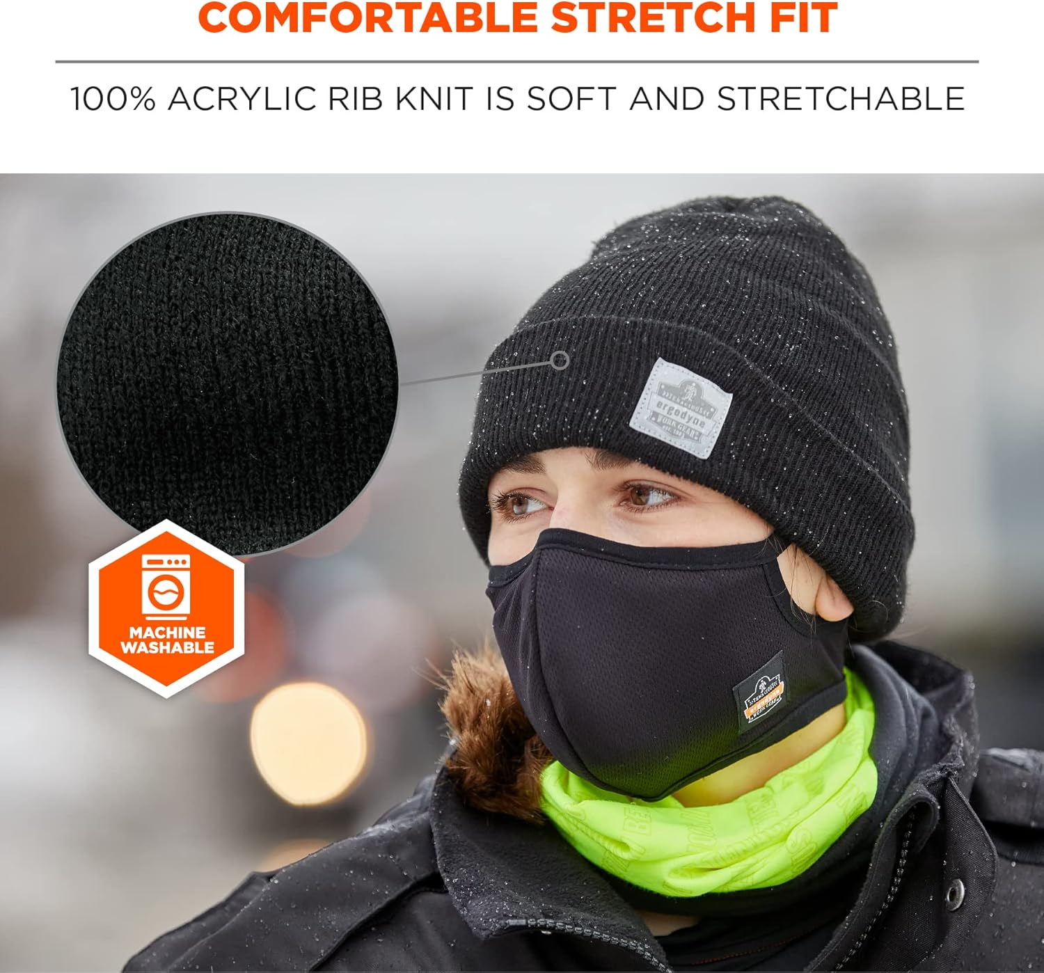Ergodyne N-Ferno 6806 Cuffed Rib Knit Acrylic Beanie