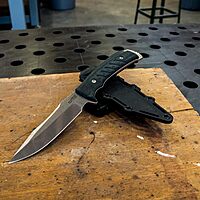 SOG Pillar Fixed Blade Knife- Full Tang 5 Inch S35VN Steel Blade Survival Knife, w/ Linen Micarta Handle and Kydex Sheath