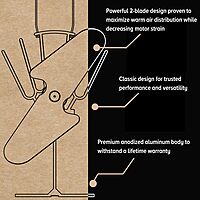 Original Heat Powered Stove Fan - Powerful Classic Design, High Performance, Perfect for Wood Stoves