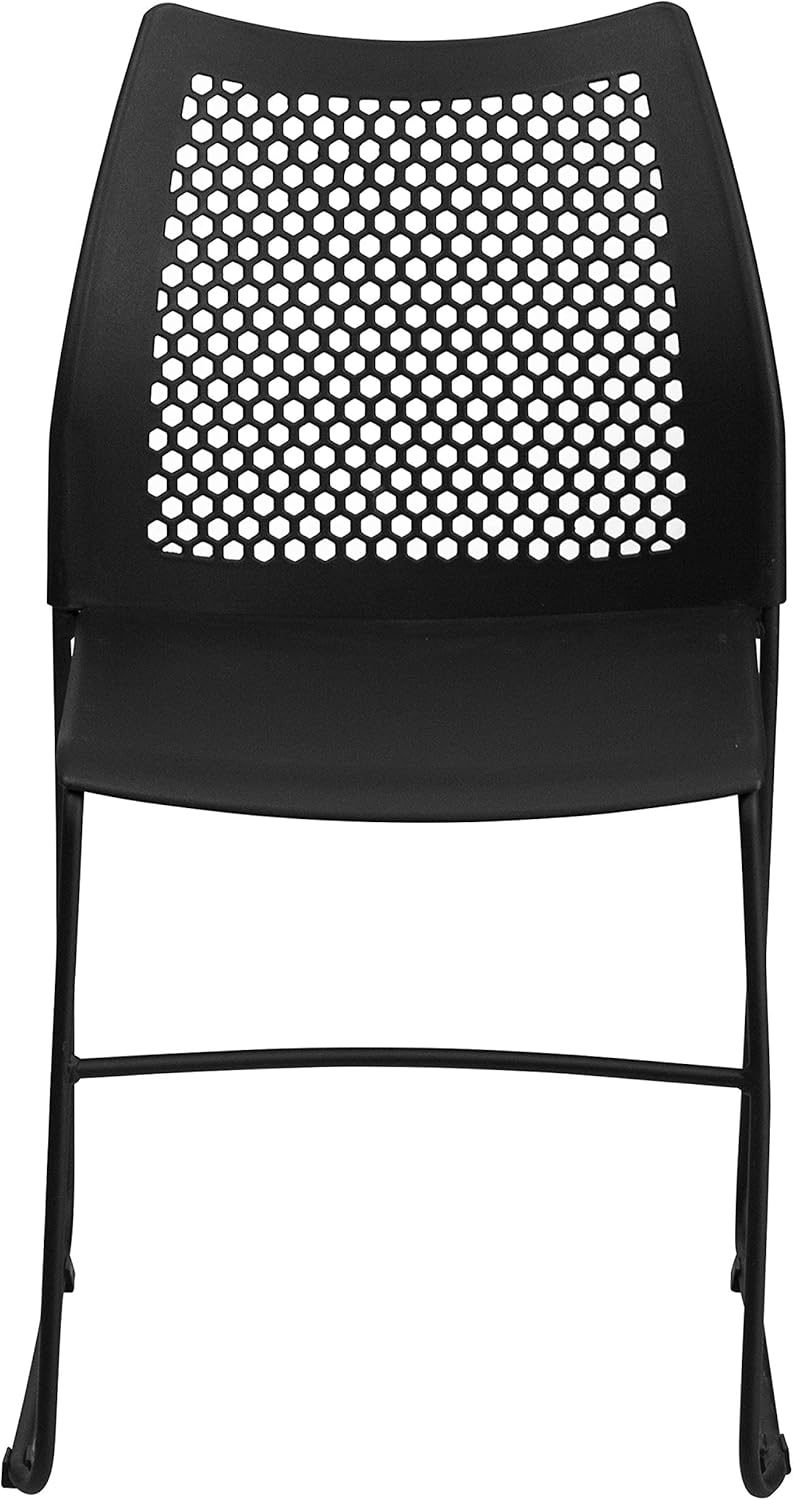 Flash Furniture HERCULES Series 661 lb Capacity Stack Chair with Air-Vent Back and Sled Base