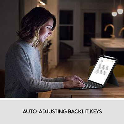 Logitech Combo Touch iPad Pro 11-inch (1st-4th gen) Keyboard Case - Oxford Gray