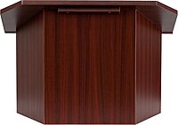 Flash Furniture Mysta Foldable Tabletop Lectern, 27W x 16.25D x 19H - Mahogany