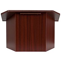 Flash Furniture Mysta Foldable Tabletop Lectern, 27W x 16.25D x 19H - Mahogany