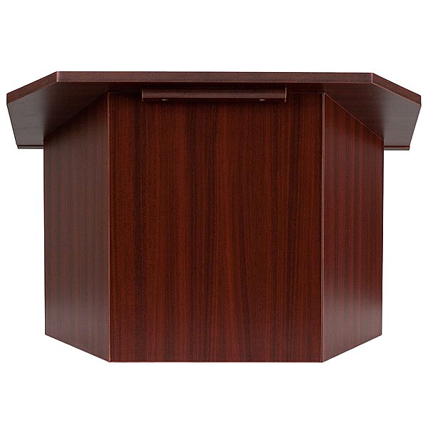 Flash Furniture Mysta Foldable Tabletop Lectern, 27W x 16.25D x 19H - Mahogany