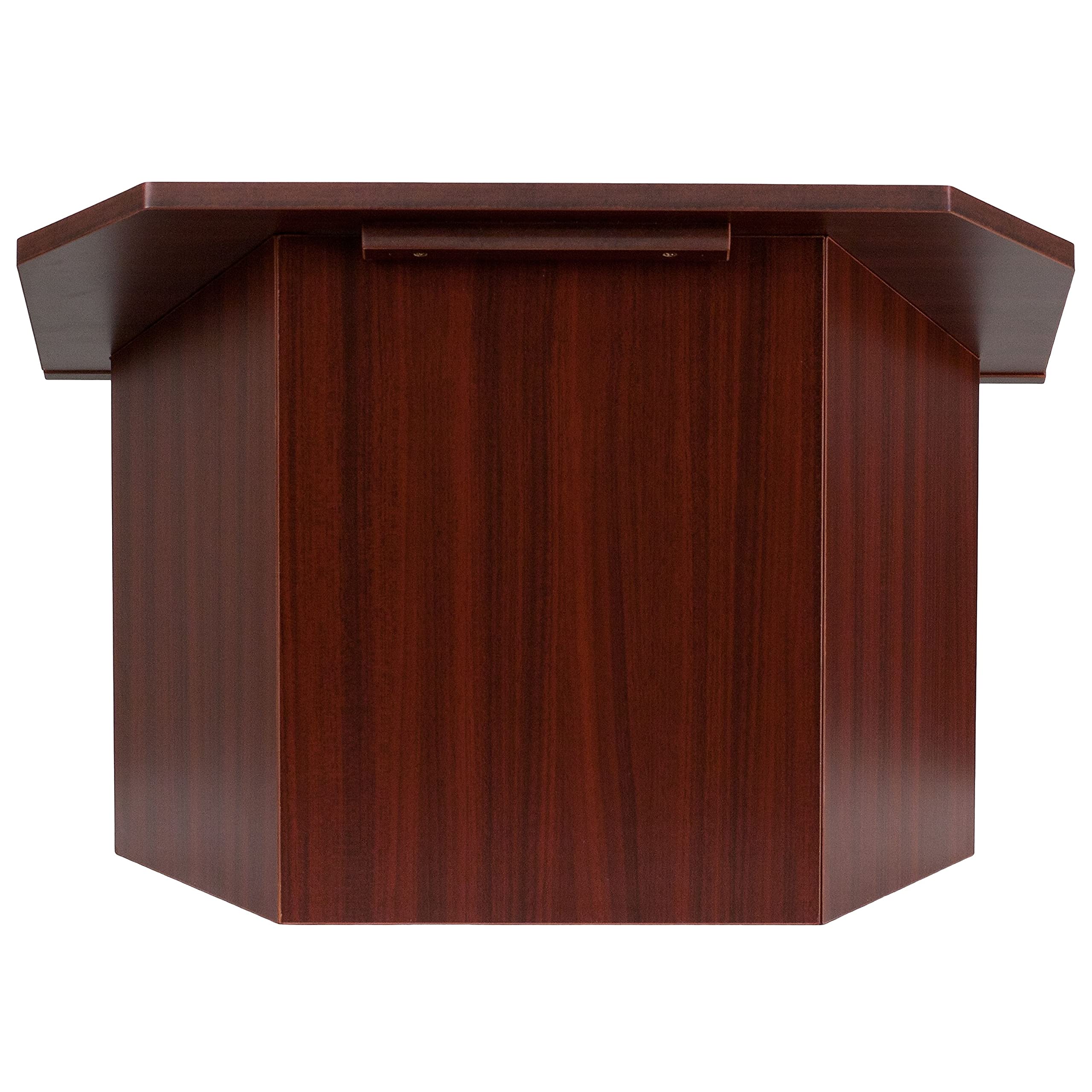Flash Furniture Mysta Foldable Tabletop Lectern, 27W x 16.25D x 19H - Mahogany