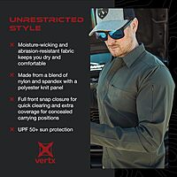 VERTX Expedition Men's Long Sleeve Tactical Shirt, CCW Compatible