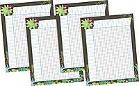 Barker Incentive Chart 4-Pack - Prickles, Track Chores, Assignments, and More! Coloful Succulents on a Chocolate Background, 17" x 22" Each, 4 Incentive Charts in Pkg. (4054) Prickles 4-Pk