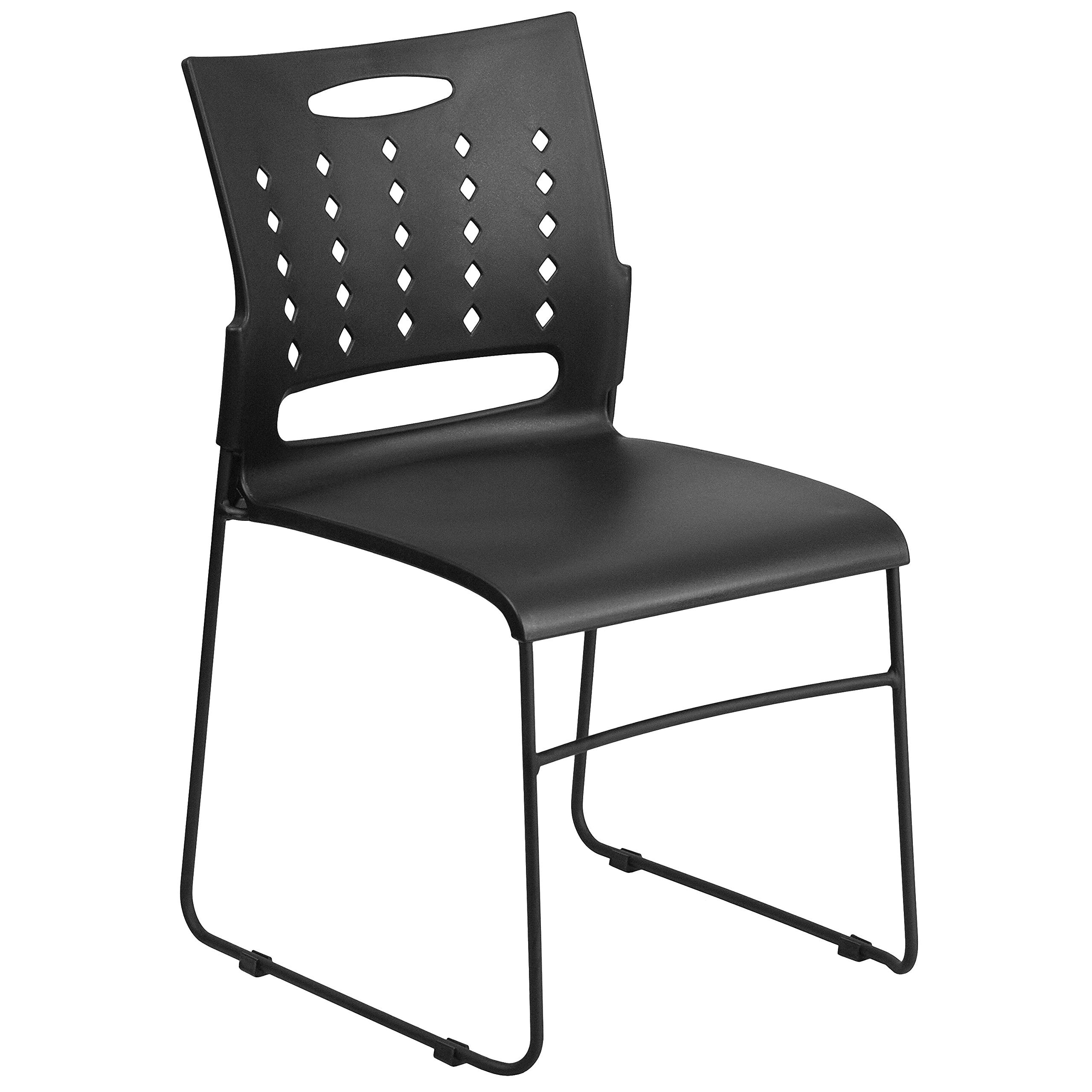 Flash Furniture HERCULES Series 881 lb. Capacity Sled Base Stack Chair with Air-Vent Back