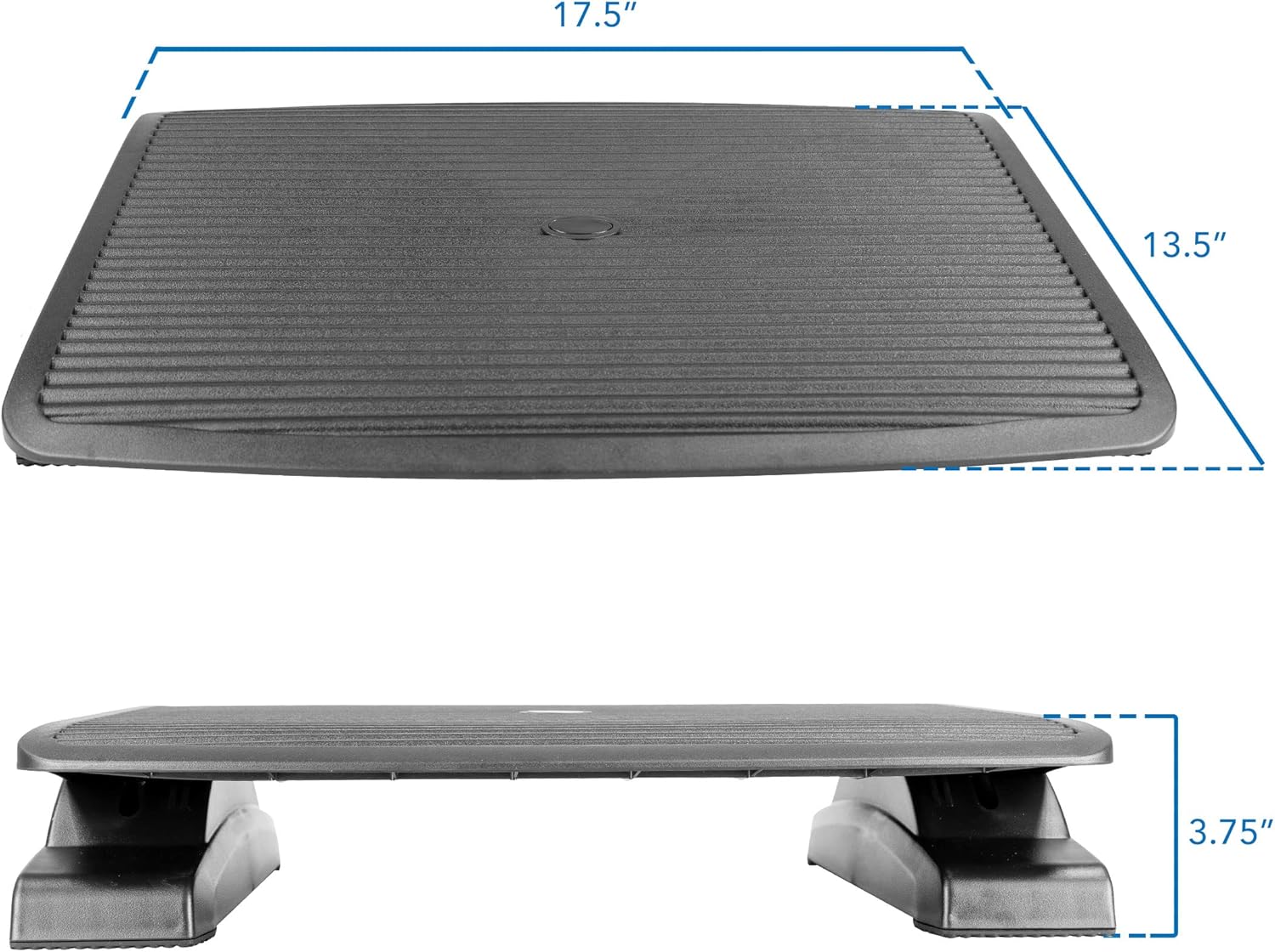 Mount-It! Ergonomic Footrest for Office or Home | Under Desk Tilting Footrest | Adjustable Desk Foot Rest with Massaging