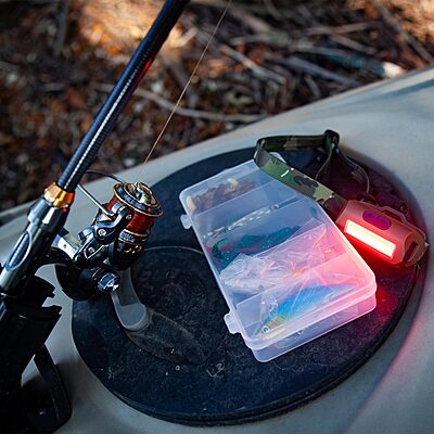 Nightstick USB-4510 Multi-Flood USB Headlamp w/ Brim Clip & Strap - LiPo Rechargeable